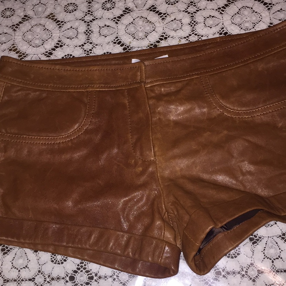 Faith Connexion leather Short camel color size M